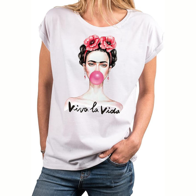 camiseta estampada frida kalho kalho girl power empoeramiento