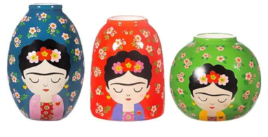 Maceta decorativa de cerámica Frida Kahlo - Perfecto para regalar y decorar espacios creativos.