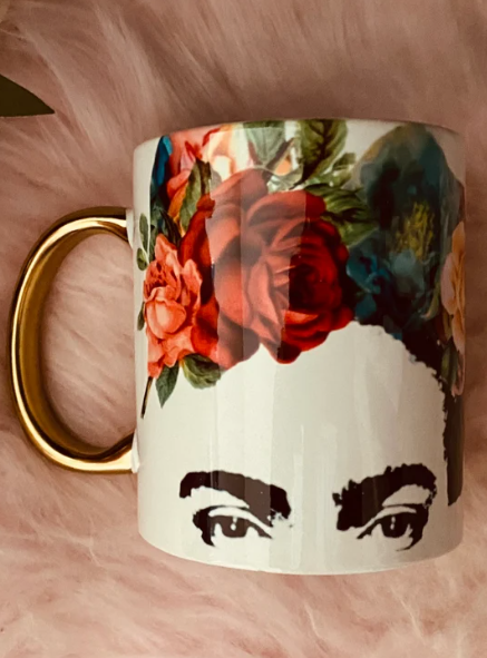 Frida kahlo Mercedes art boutique increible mug para la merienda