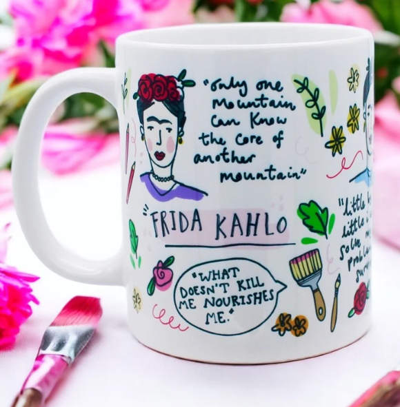 Frida kahlo mug pintado a mano  por Feel Good GiftGo