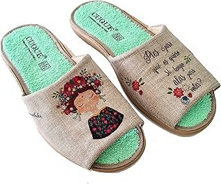 zapatillas de andar por casa frida kahlo tipo chanclas