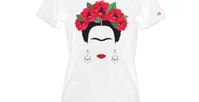 camiseta frida kahlo blanca de moda