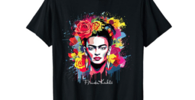 camiseta frida kahlo con flores