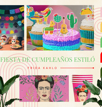 fiesta de cumpleaños frida kahlo - como decorar tu mesa por menos de 60€